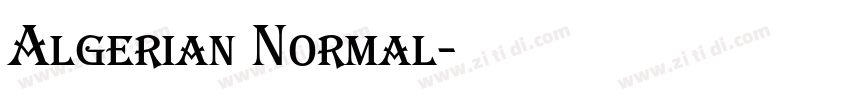Algerian Normal字体转换